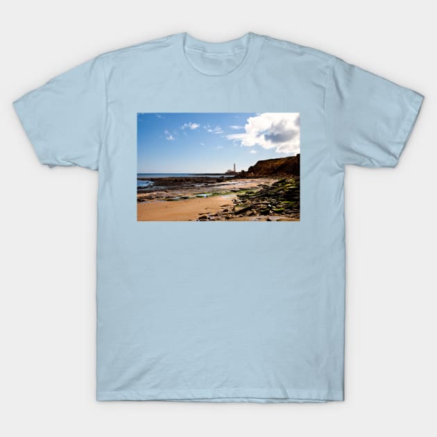 St Mary's Island from Old Hartley T-Shirt by Violaman